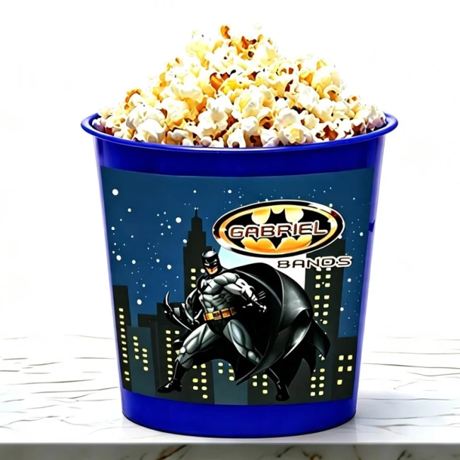 Balde de Pipoca Personalizada para lembrancinhas do Batman