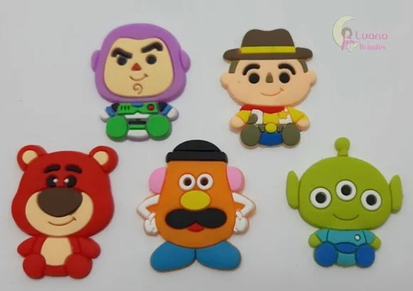 Apliques Toy Story de Borracha - Pct C/5 Unidades
