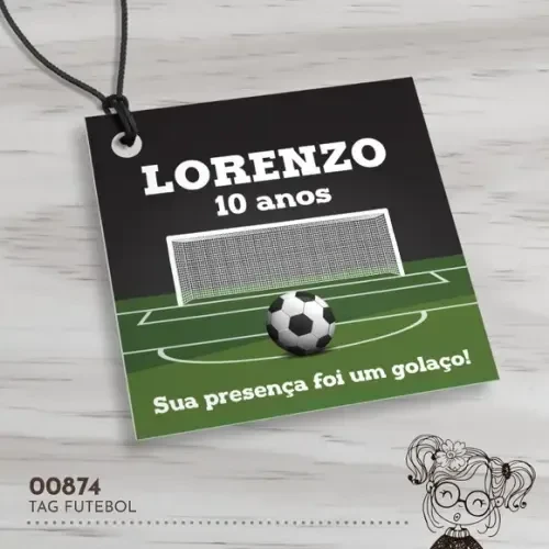 Tag Quadrada Futebol - 00874