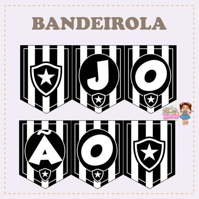 Kit Festa Só Um Bolinho BOTAFOGO - Decoração de Festa