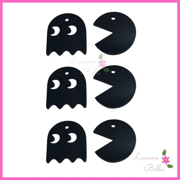 Pingente de Acrílico Preto Pac Mem- Pct c/6 unds