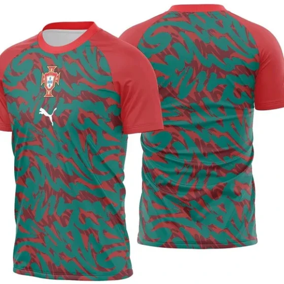 Arte Vetor Camisa Portugal Pre-jogo 2026
