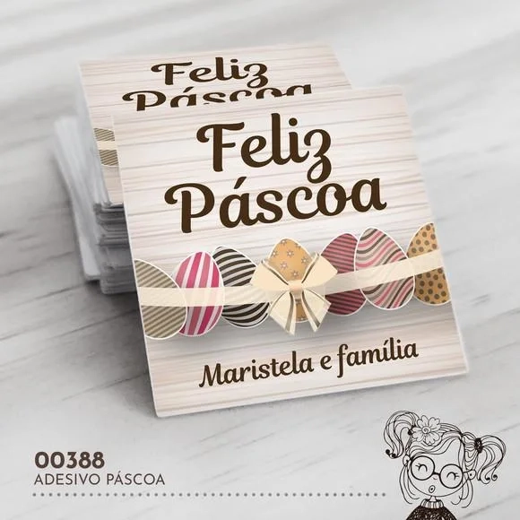 Adesivo Quadrado Páscoa - 00388