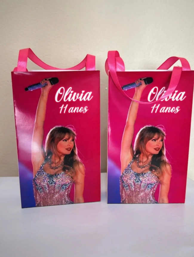 Sacolinhas Personalizada Taylor Swift Lembrancinhas Para Aniversário