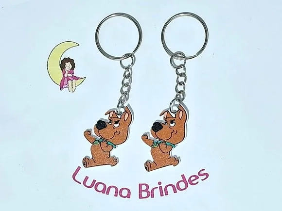 Chaveiro Scooby-loo Acrílico Pacote com 6 Unidades