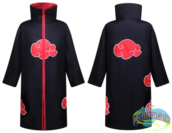 Capa Manto Akatsuki Naruto Shippuden Cosplay Fantasia
