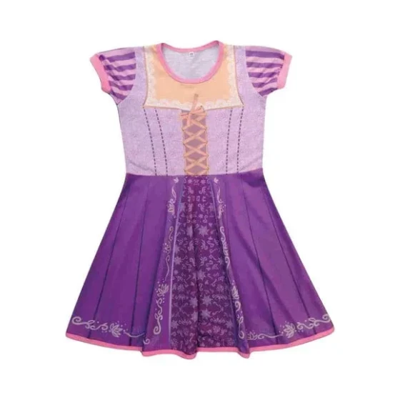 Vestido Adulto Inspirado na Rapunzel
