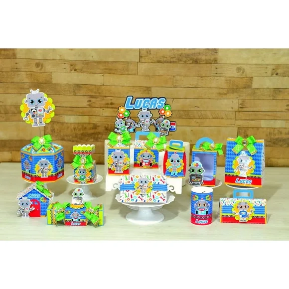 Kit 60 Lembrancinhas Robozinho