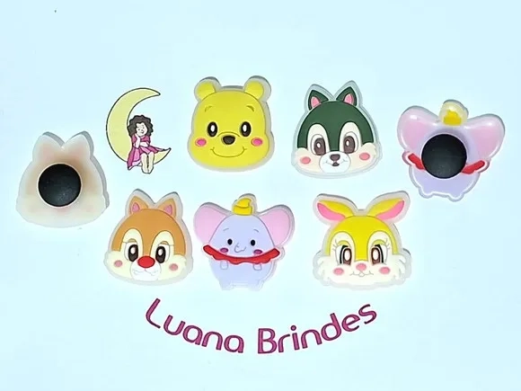 Pins de Crocs Ursinho Pooh Fluorescente 5 Unidades