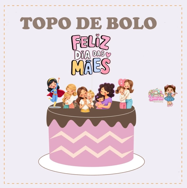 Kit Festa Só Um Bolinho DIA DAS MÃES - Decoração de Festa