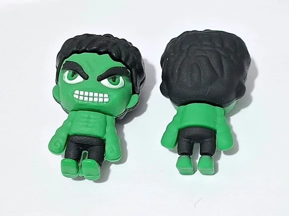 Pingente Hulk 3d Emborrachado Pacote com 2 Unidades