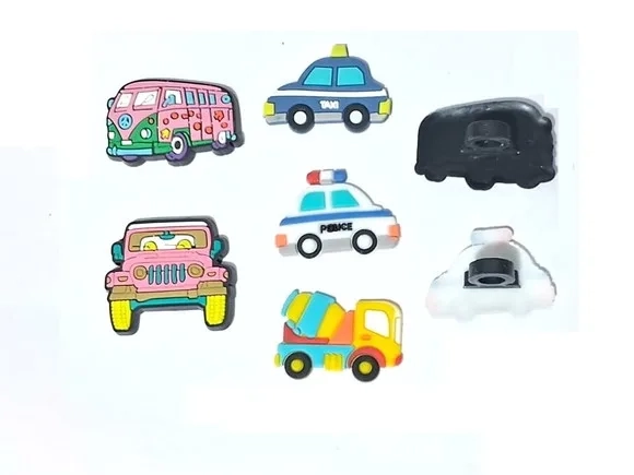 Ponteira P/lápis Carros Emborrachados Pacotes com 10 Unidade