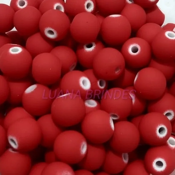 Bolinha Emborrachada Vermelha 10mm Pct 100 Unidades