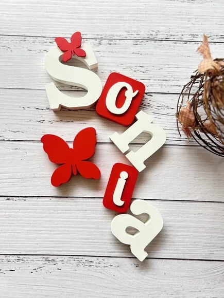 Decoração Bebê - Jardim Encantado - Nome Blocos