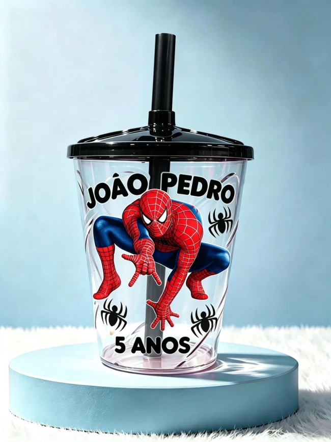 Copo Twister Personalizado Homem Aranha