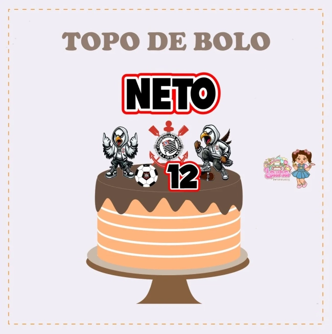 Kit Festa Só Um Bolinho CORINTHlANS - Decoração de Festa