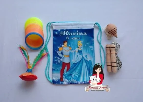 Mochila Boa Infância Tema Cinderela
