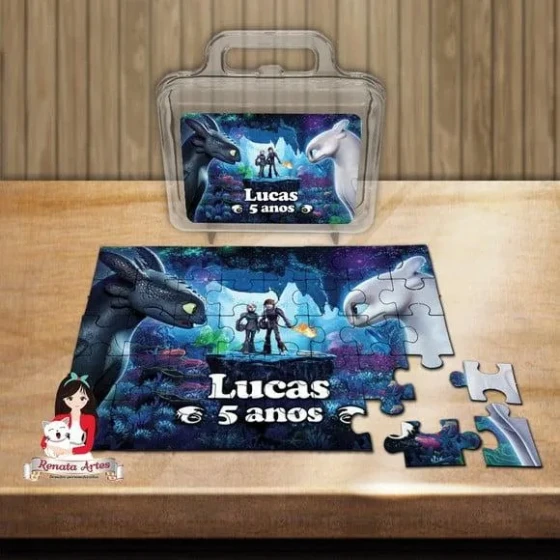 Quebra Cabeça Personalizado Como Treinar Seu Dragão