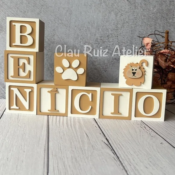 Safari Cubos 6x6cmts - Decoração Bebê