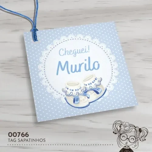 Tag Quadrada Sapatinhos - 00766