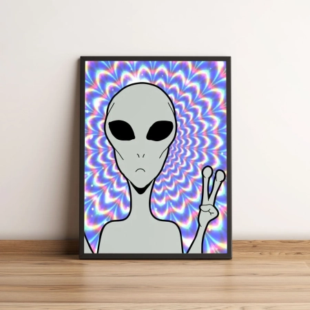 Quadro Alien Psicodélico 76
