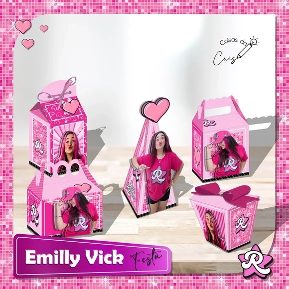 Kit 60 Lembrancinhas Emilly Vick