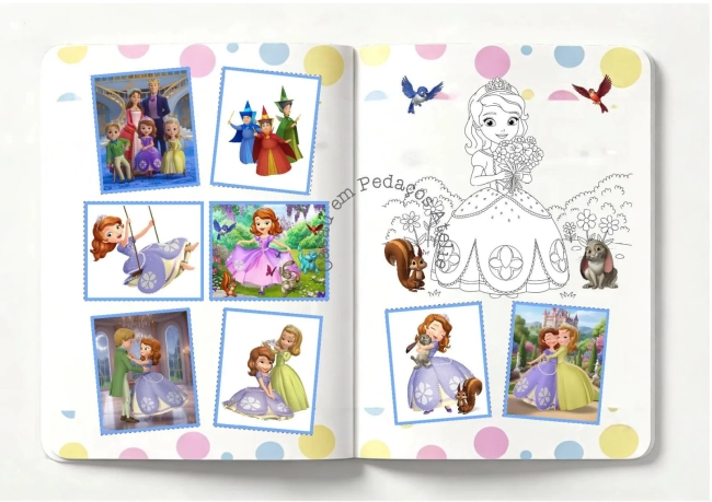 Princesa Sofia Álbum de Figurinhas + Desenhos para Colorir + Atividades