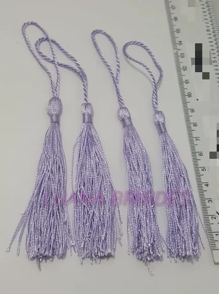 Pingente Tassel de Seda Lilás Pct 10 Unidades