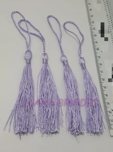 Pingente Tassel de Seda Lilás Pct 10 Unidades
