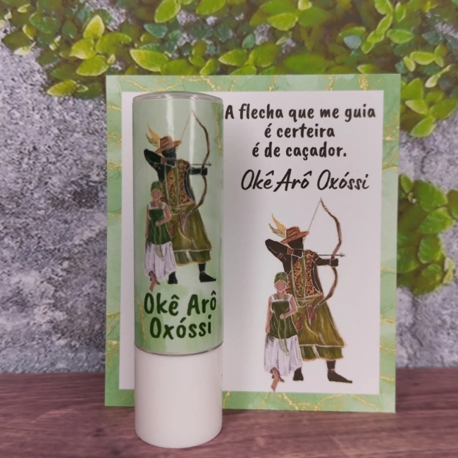 24 Lembrancinhas Personalizada Hidratante Labial Manteiga de Cacau Oxóssi - Odé  - FAZEMOS QUALQUER TEMA