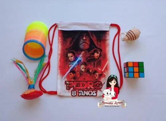Mochila Brinquedos Retrô Tema Personalizada Star Wars