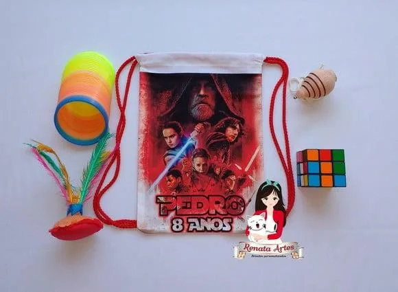 Mochila Brinquedos Retrô Tema Personalizada Star Wars