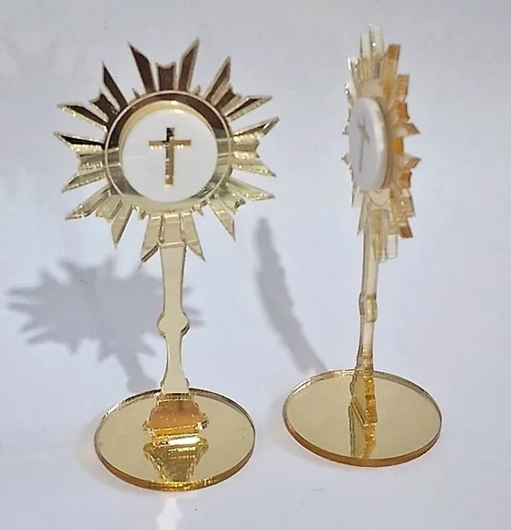 Santíssimo Sacramento 7cm Acrílico Espelhado - 1 Peça