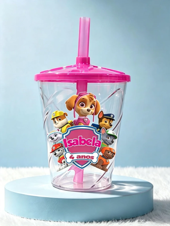 Copo Twister Personalizado da Patrulha Canina