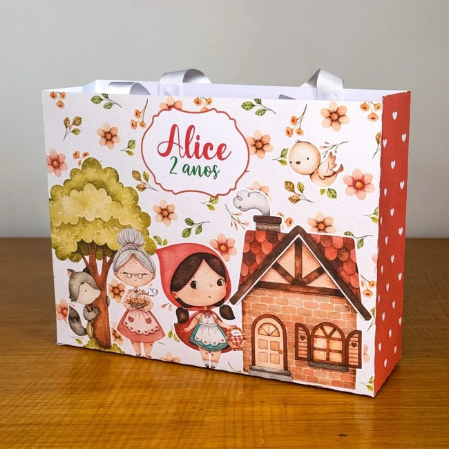 PEGUE E MONTE - Sacolinhas Personalizadas CHAPEUZINHO VERMELHO - Decoração de Festa | Lembrancinhas | Aniversário | Personalizados