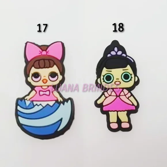 Apliques Emborrachados Variados da Lol -3,5cm- Pct C/10 Unid