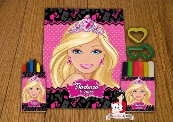 Kit Passatempo Personalizado Personalizado Barbie Nova