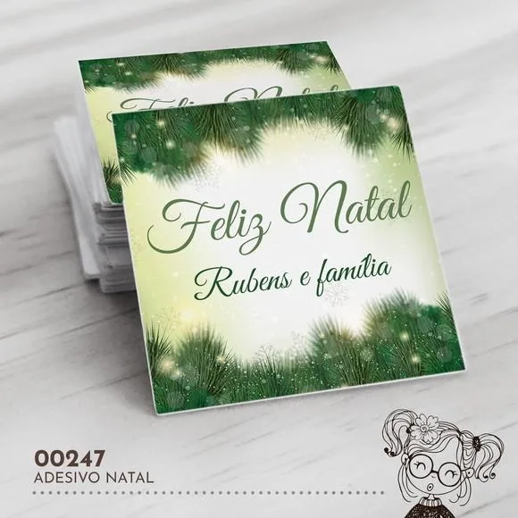 Adesivo Quadrado Natal - 00247
