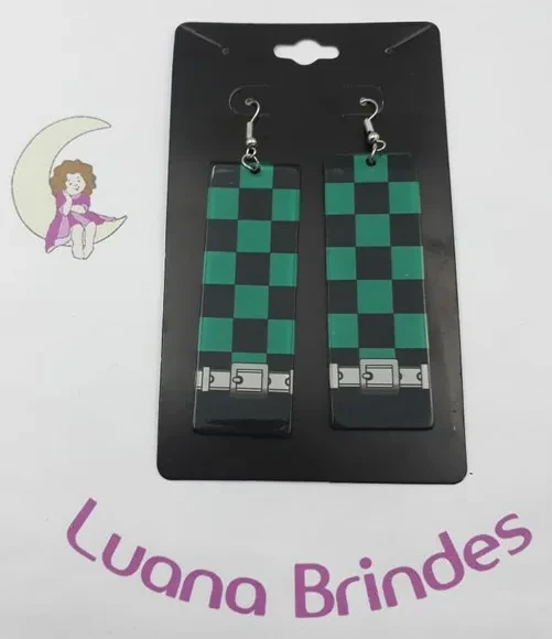 Brinco Desenho Animes 1 de Acrílico - 9cm - 1 par