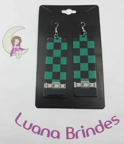Brinco Desenho Animes 1 de Acrílico - 9cm - 1 par