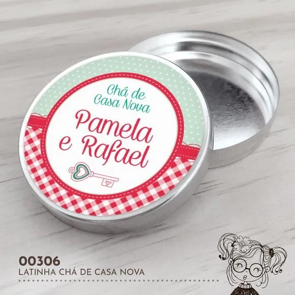 Latinha Adesivada Chá de Casa Nova - 00306
