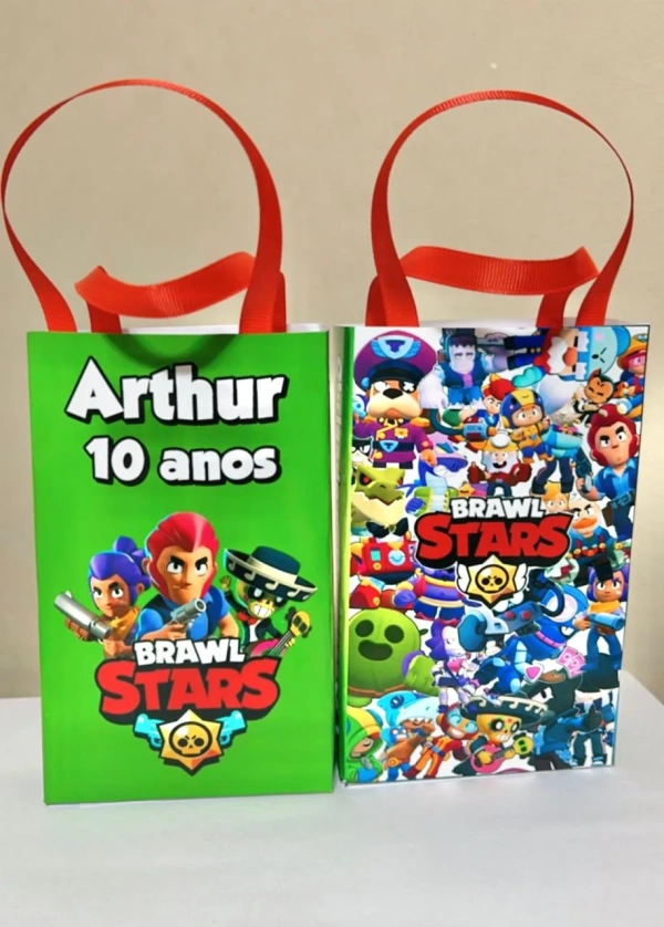 Sacolinhas Personalizada Brawl Stars Lembrancinhas Para Aniversário