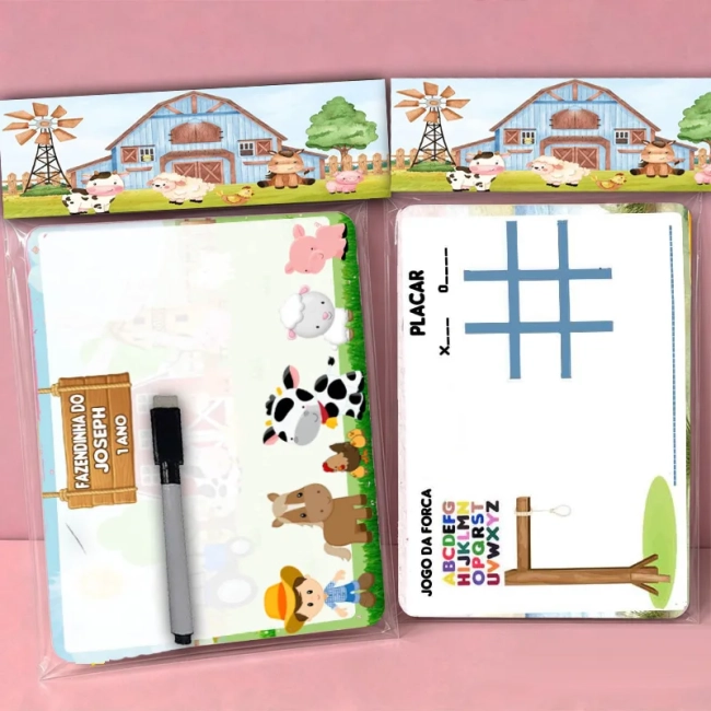 Lousa Magica Personalizada lembrancinhas Fazendinha