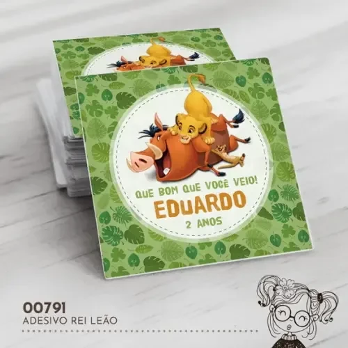 Adesivo Quadrado Rei Leão - 00791