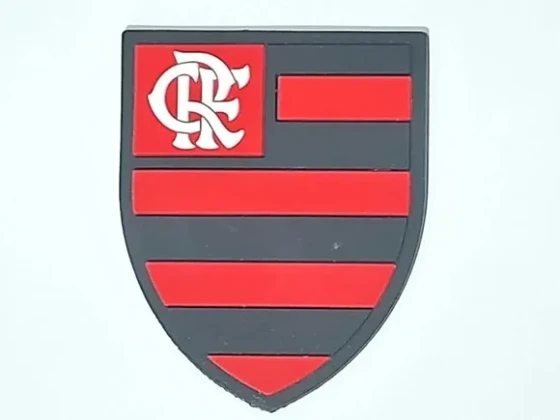 Aplique Escudo Time 8cm Emborrachado com 2 Unidades