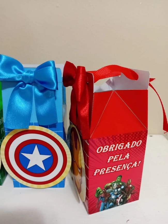 Caixinha Milk Vingadores para Lembrancinha