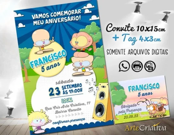 Convite Digital C/tag Convite Mongo e Drongo