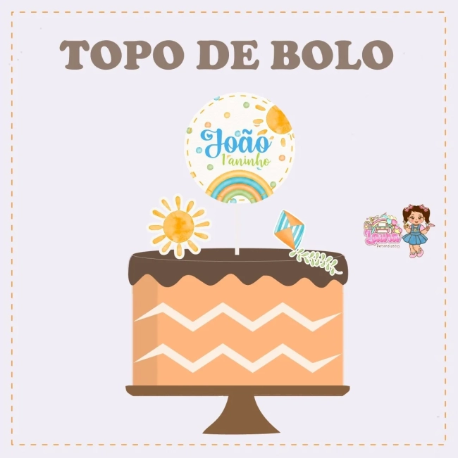 Kit Festa Só Um Bolinho MINHA PRIMEIRA VOLTA AO SOL MENINO - Decoração de Festa