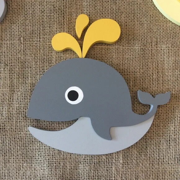 Decoração Bebê Nuvem Sol Baleia Parede