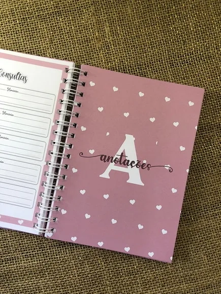 Caderneta de Saúde / Vacinação Personalizada Clean Corações